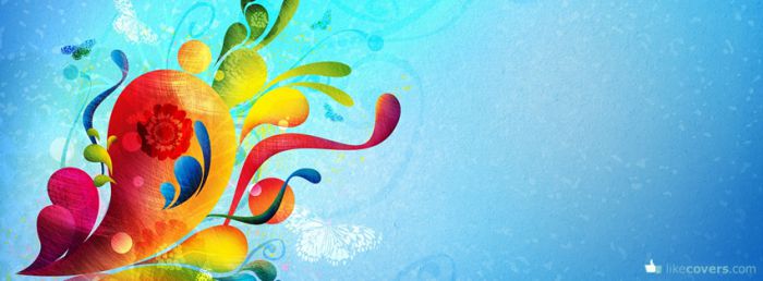 Abstract wavy Colors Facebook Covers