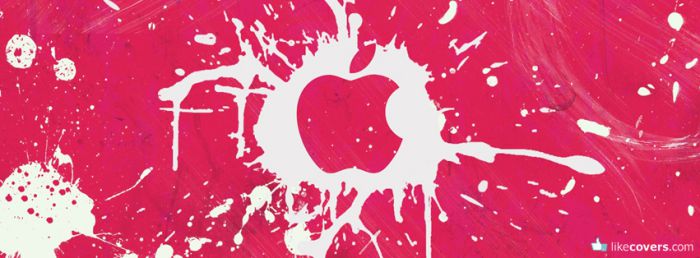 Apple Logo paint splatter Facebook Covers