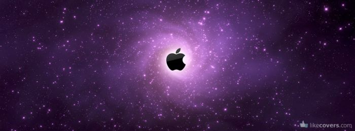 Apple Logo Purple Space Facebook Covers