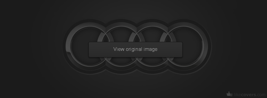 Audi chrome logo on black