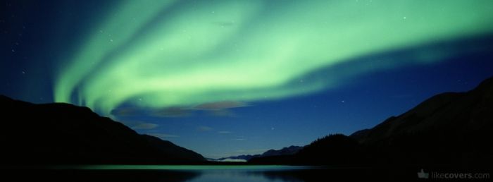 Aurora lights green alaska Facebook Covers