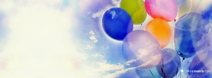 Balloons in the clouds dreamy Facebook Covers