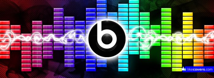 Beats Logo with Sound Bars Facebook Covers