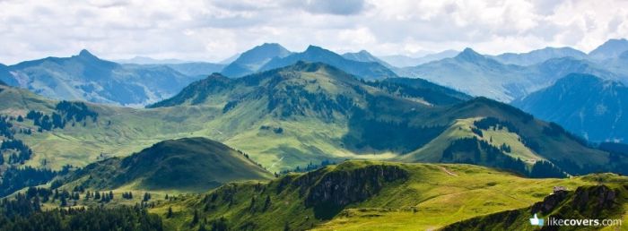 Beautiful Green Mountains Facebook Covers