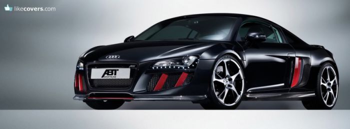 Black and Red Audi R8 posing  Facebook Covers