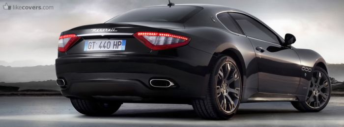Black Maserati from the back