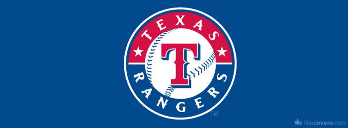 Blue Background Texas Rangers Logo Facebook Covers