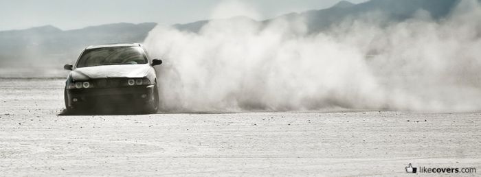 BMW m5 drifting in the desert