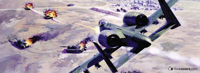 Bombing and Shooting Tanks Airplane Facebook Covers