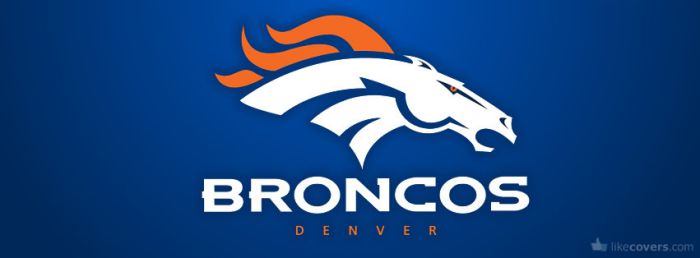 Broncos blue logo Facebook Covers