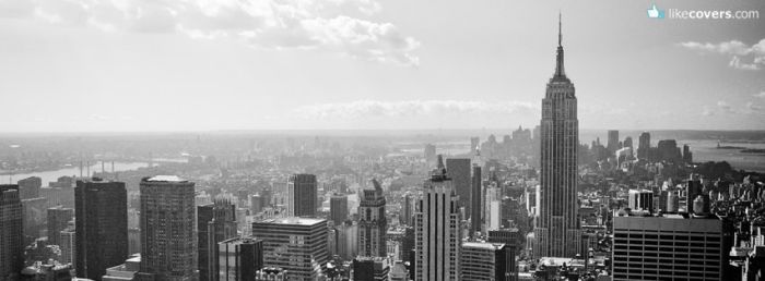  City Downtown Black and White Skylines Facebook Covers