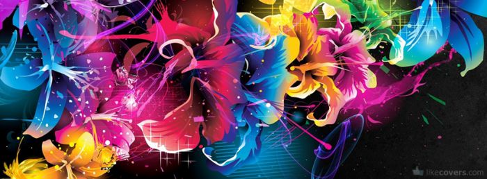 color flowers Facebook Covers