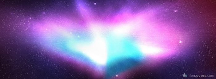 colorful explosion in space purple pink blue