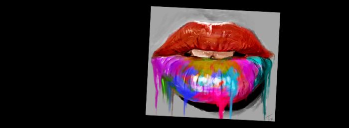 Colorful Lips Facebook Covers