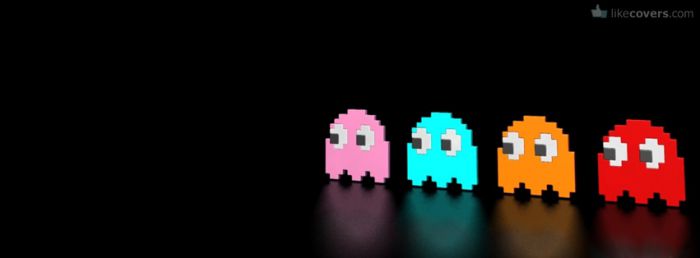 Colorful Pacman Ghosts