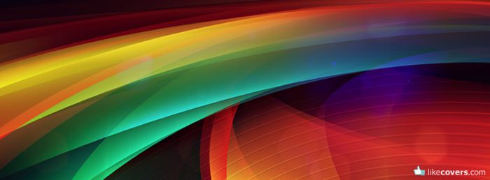 Colorful Waves Yellow Green Red Facebook Covers