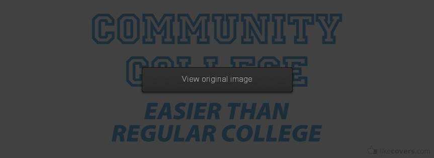 Community College easier than regular college