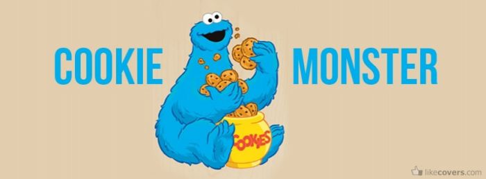 Cookie Monster eating cookies Facebook Covers