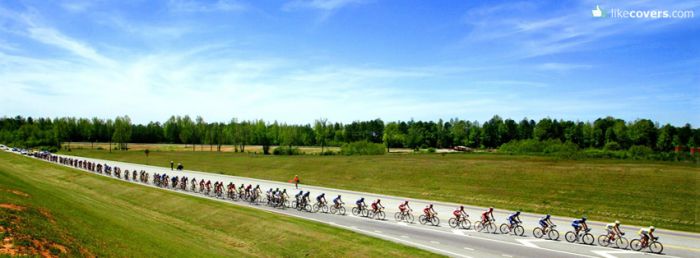 Cyclists Racing Facebook Covers
