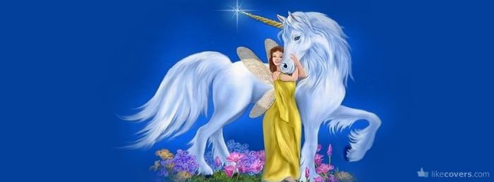 Fairy and a Unicorn Facebook Covers