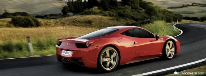 Ferrari Red Car Facebook Covers