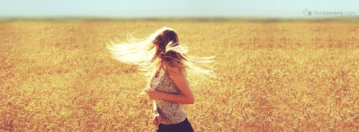 Girl in a field Facebook Covers