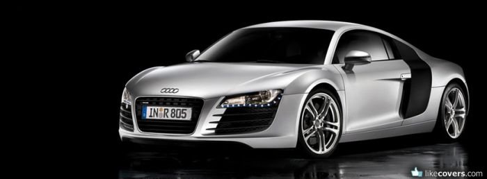 Gray Audi R8 Front Black Background