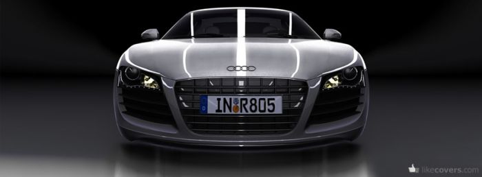 Gray Audi R8 Front Facebook Covers