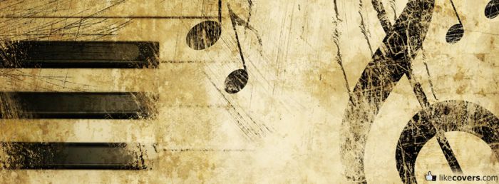 Grunge Music Notes Facebook Covers