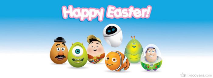 Happy Easter Cartoon eggs