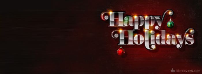 Happy Holidays shiny Facebook Covers