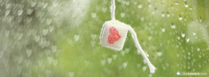 Heart drawn and hanging by a string