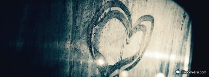Heart drawn on a car window