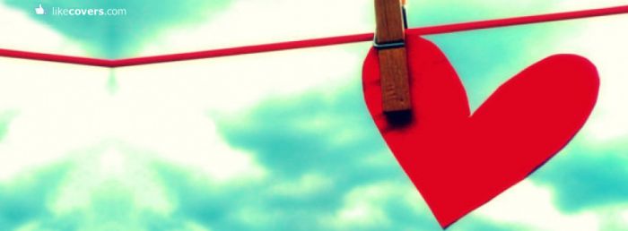 Heart hanging from Clothes Hanger