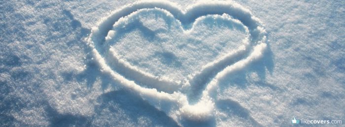 Heart In Snow Facebook Covers