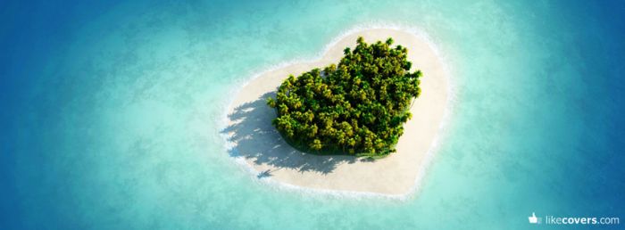 Heart Shaped Island Facebook Covers
