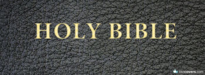 Holy Bible written on black leather