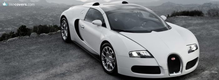 Hot White Bugatti Veyron Facebook Covers