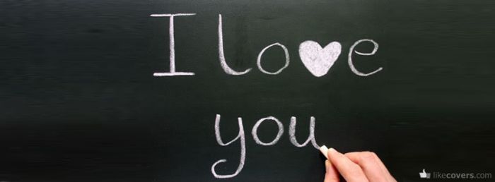 I love you written on chalkboard