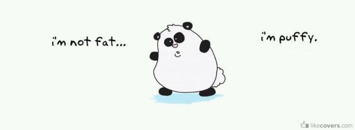 I'm not fat im puffy panda Facebook Covers