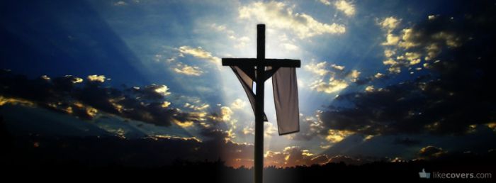Jesus Cross with sun burst Facebook Covers