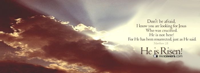 Jesus is Risen Clouds Quote Facebook Covers