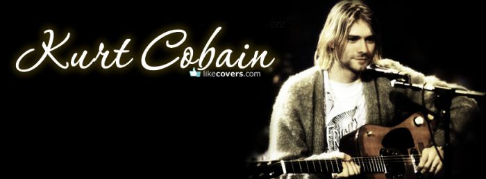 Kurt Cobain on his Guitar