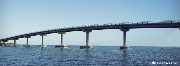 Large Bridge over the ocean blue sky