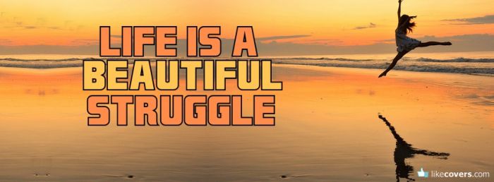 Life is a beautiful Struggle Facebook Covers