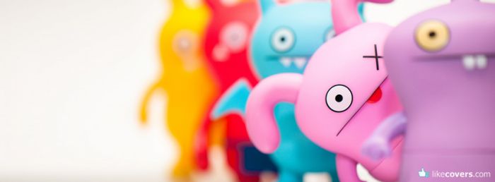 Little cute 3d monsters Facebook Covers