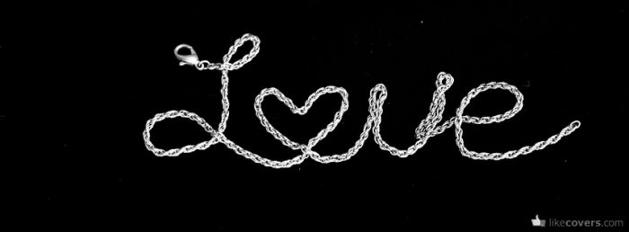 love writen by a knecklace Facebook Covers