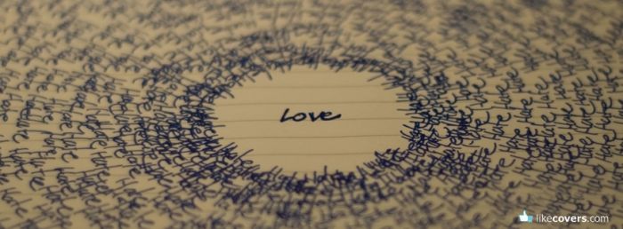 Love written in a circle