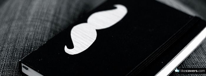 Mustache on a book