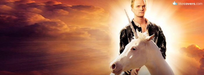 Neil Patrick Harris is riding a unicorn